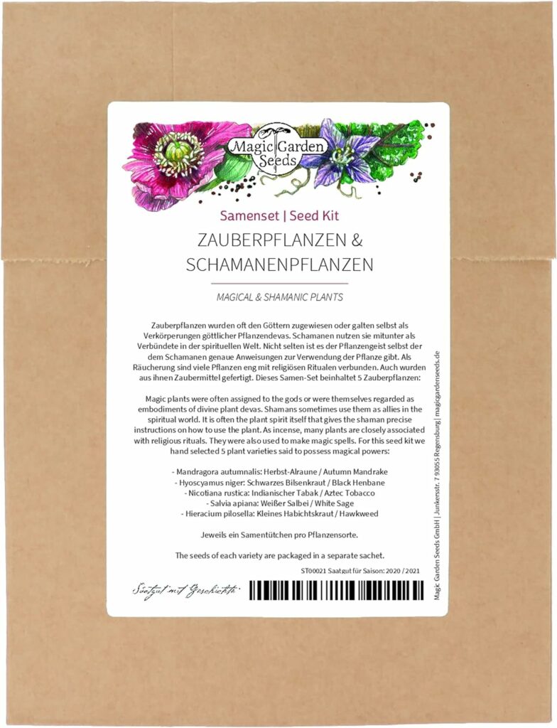 Plantas mágicas y chamánicas - set de semillas con 5 variedades etnobotánicas